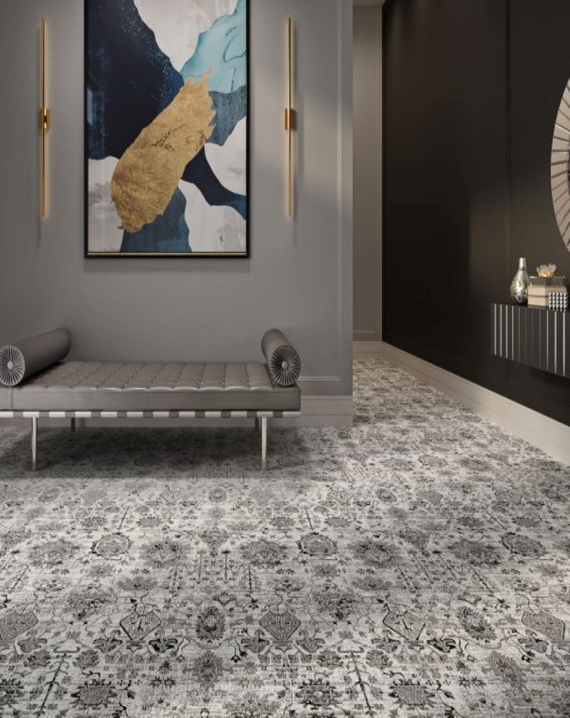 Animated carpet exploded view